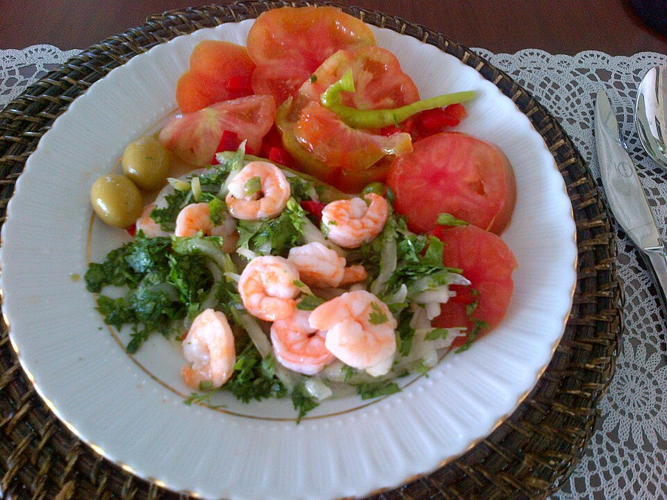 Kale & Shrimp Salad Cup (illustrative stock photo)